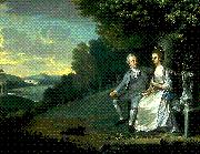 unknow artist Portrait of Sir Francis and Lady Dashwood at West Wycombe Park